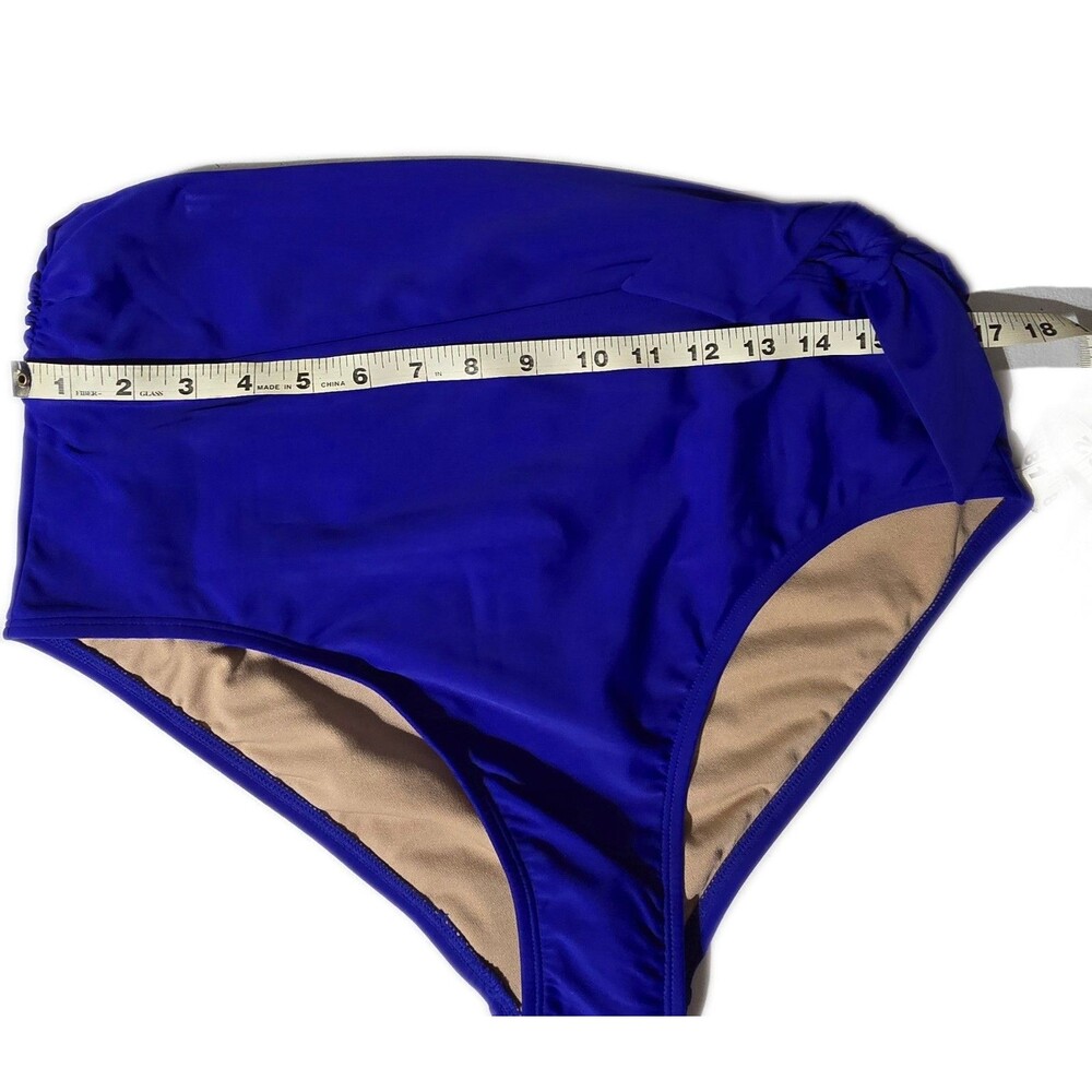 Kona Sol Swimsuit Bottom Womens Large Blue High-Waist Side Tie NEW - Picture 6 of 7